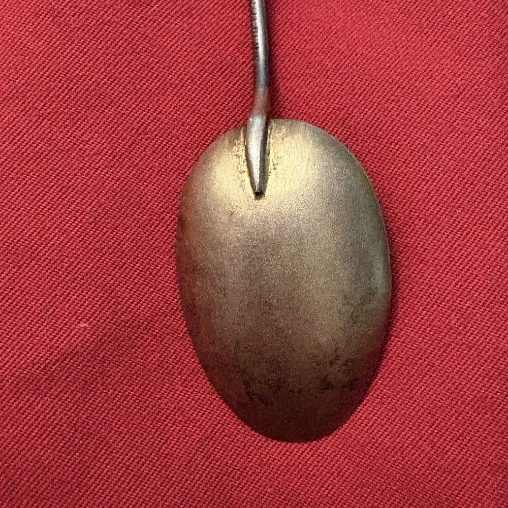 Vintage Sterling Silver Moose Stag Souvenir Spoon 3D Handle Twisted Stem 3.75